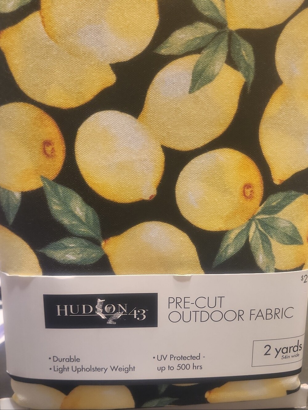 Hudson Jeans Lemon Print Outdoor Fabric - Yellow